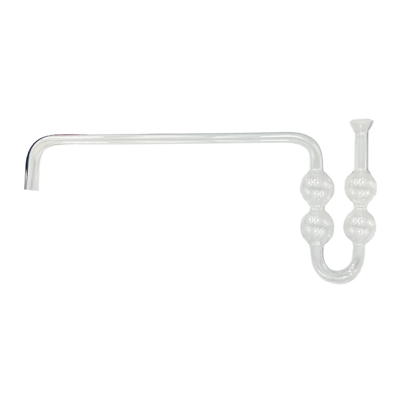 1x Gährröhre | 4 Kugeln | Glas | liegend | 18mm Schaft