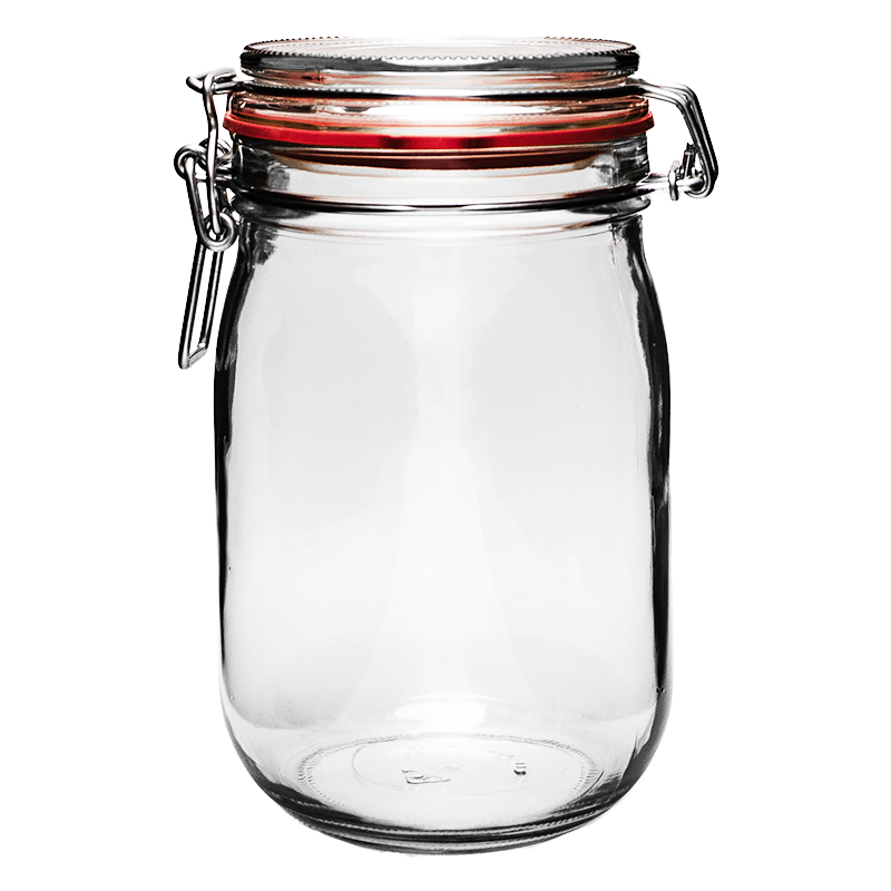 BV-Weithalsglas | 1140ml | weiß | Bügelverschluss