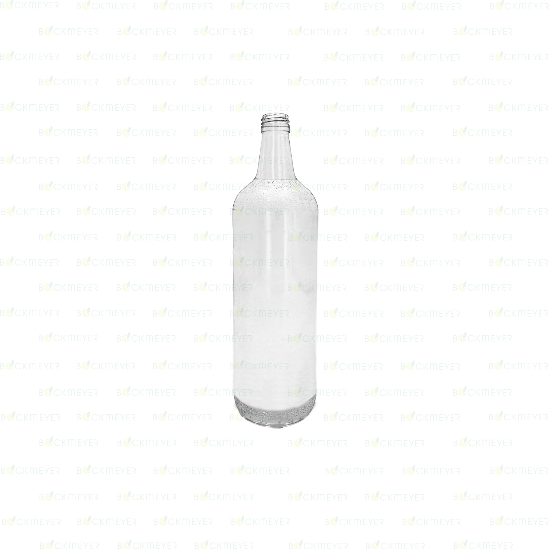 Kurzhalsflasche 1,0 Liter (geeist), weiß (OHNE VERSCHLUSS)