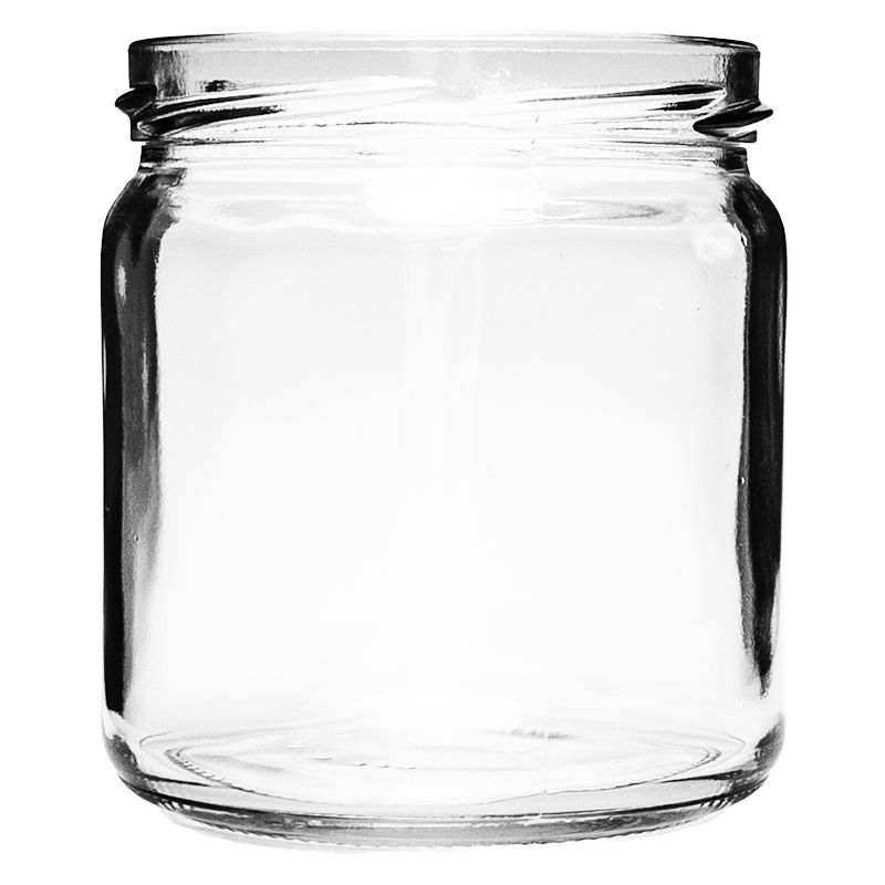 Weithalsglas | Honig | 400ml | rund | TO 82mm | OHNE VERSCHLUSS