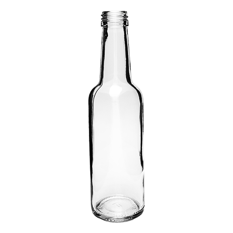 Geradhals Flasche | 350ml | PP28 Mündung | OHNE VERSCHLUSS