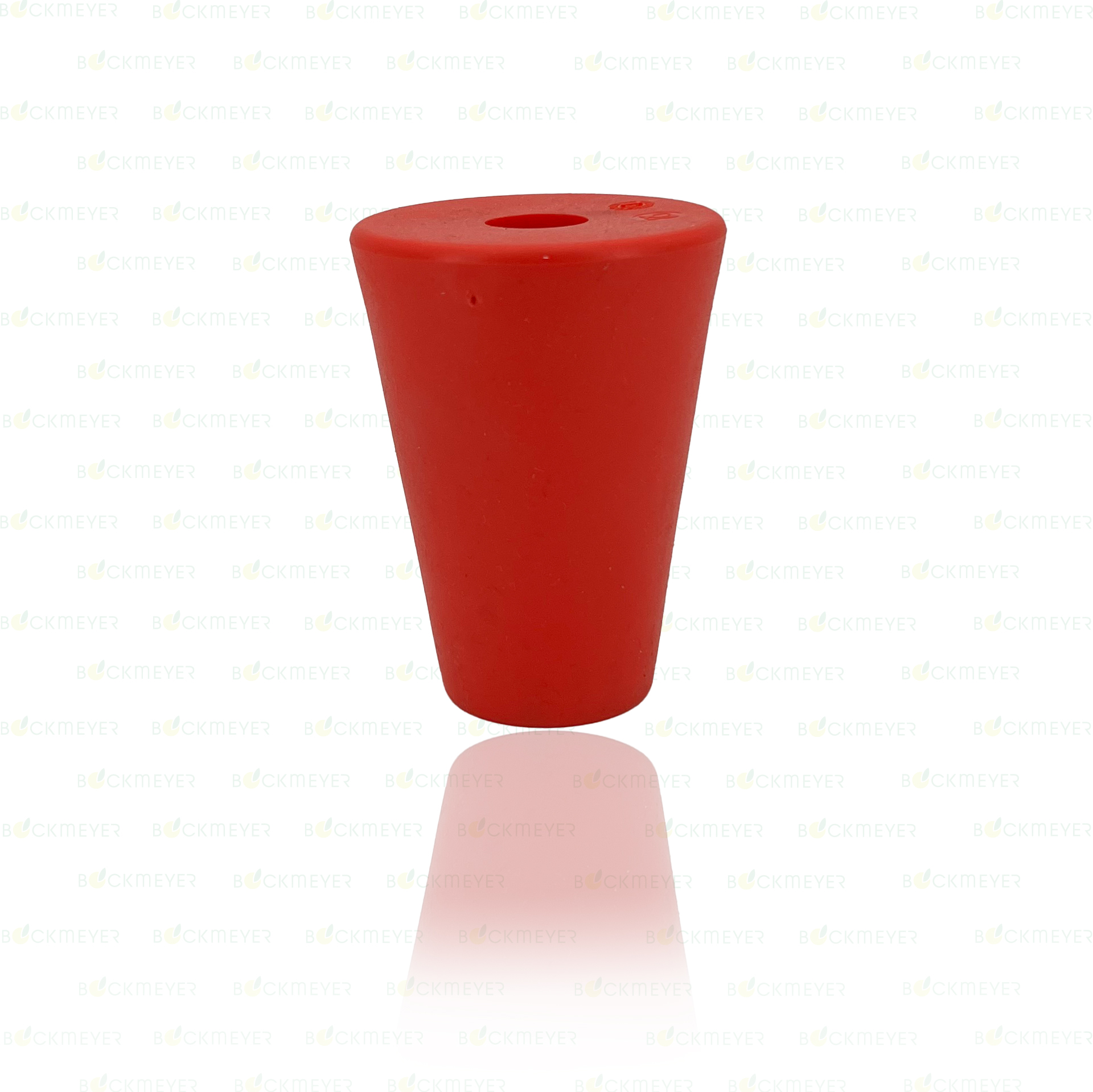 Gummistopfen | 60mm/35mm H=80mm | 17mm Bohrung | für 54 Liter Glasballon | rot