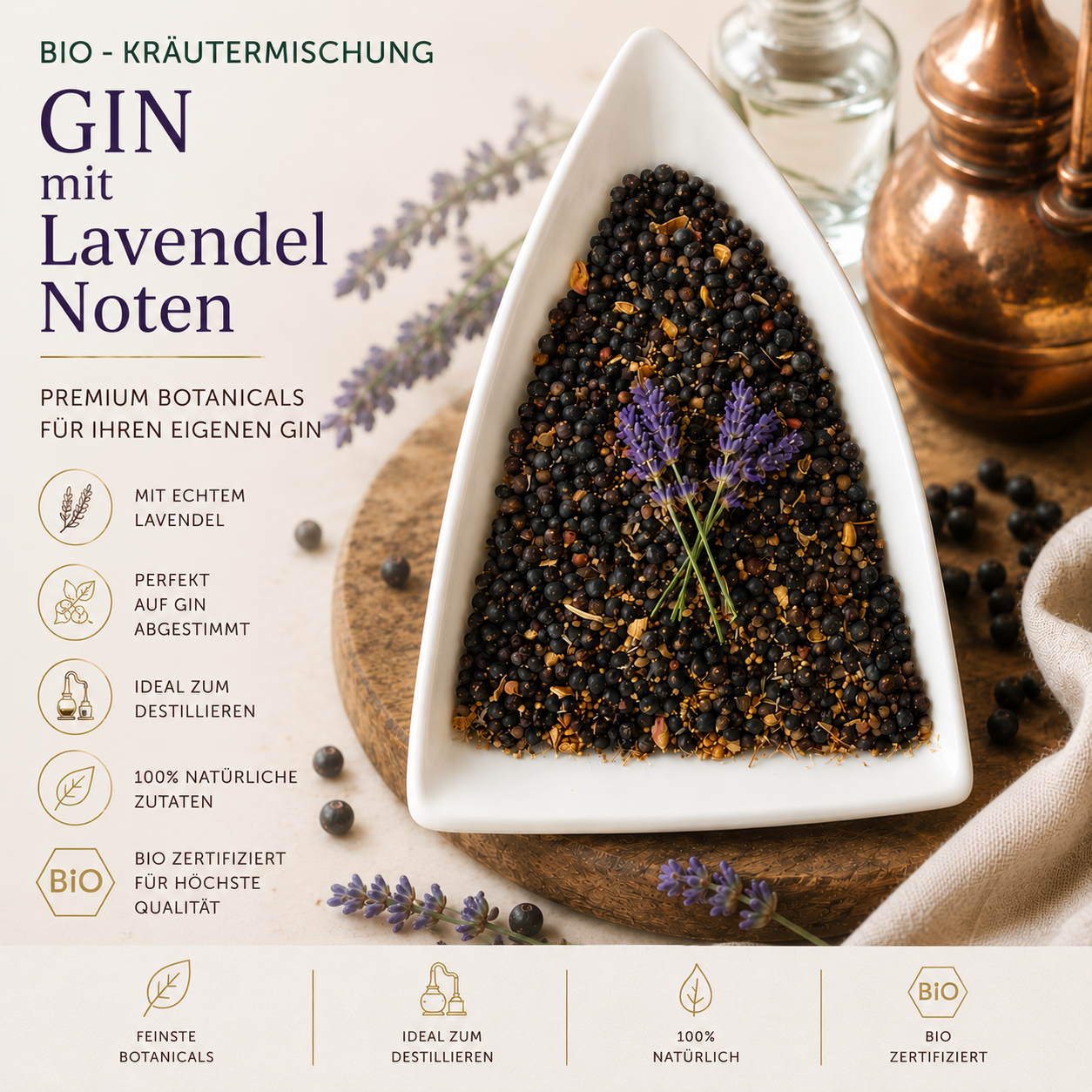 5kg | Kräutermischung | Gin | BOCKMEYER | "Standard" | BIO | DE-ÖKO-006