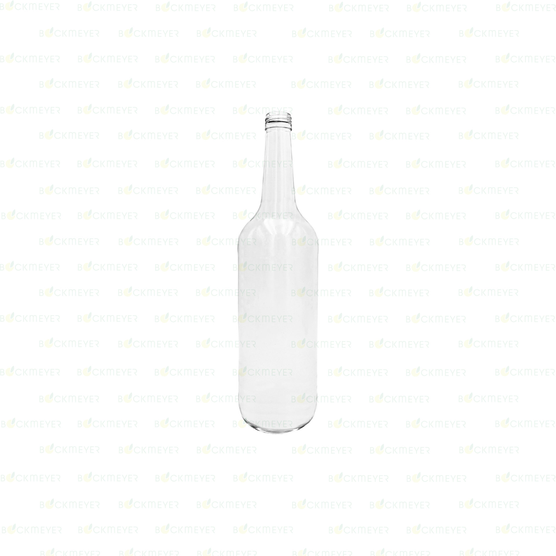 Geradhals Flasche 1,0 Liter, weiß (OHNE VERSCHLUSS)