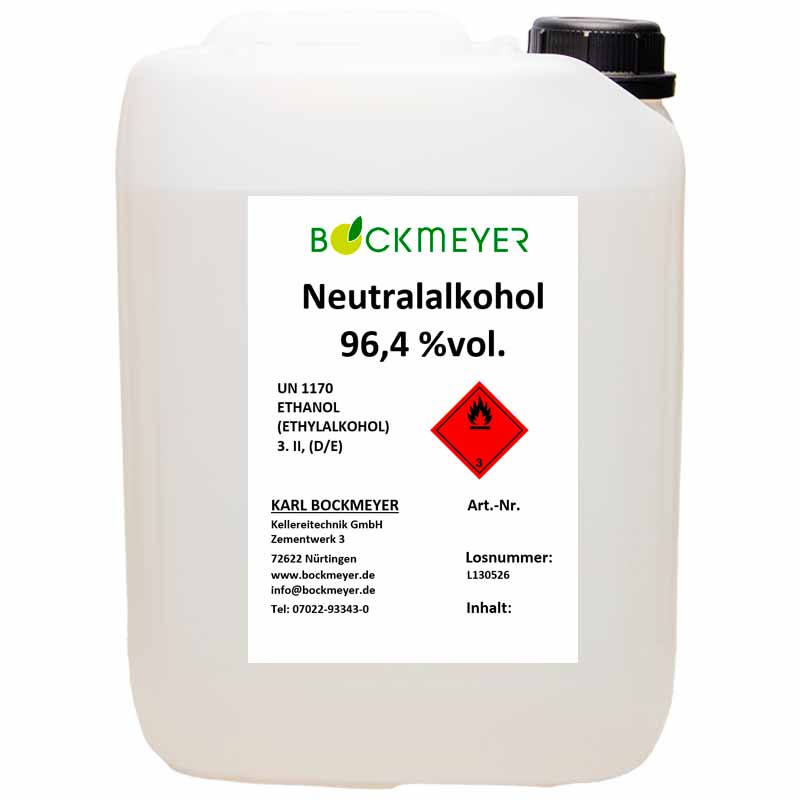5l | Neutralalkohol | 96% vol. Alk.