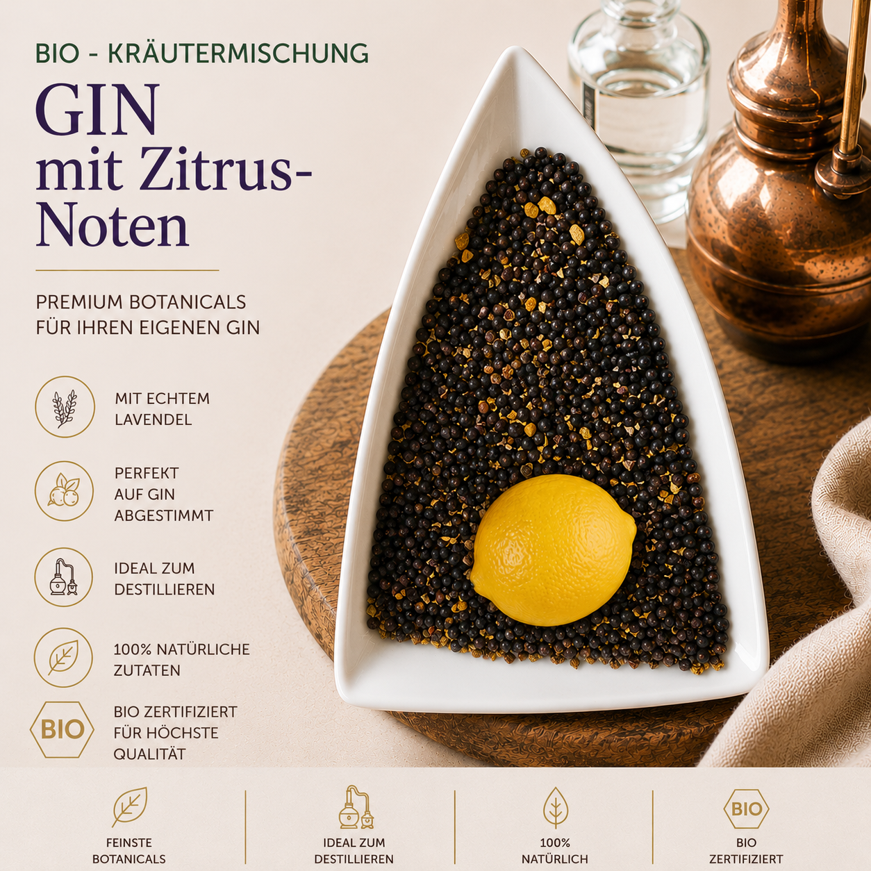 5kg | Kräutermischung | Gin | BOCKMEYER | "PREMIUM" | BIO | DE-ÖKO-006