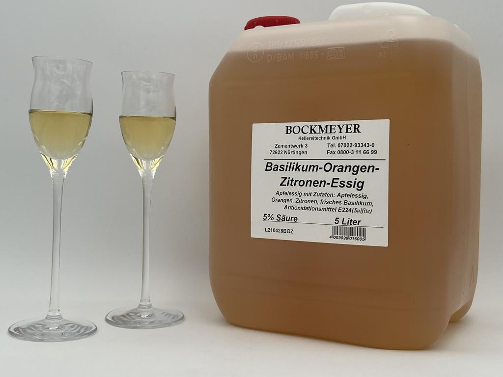 Basilikum- Orangen-Zitronen-Essig 5% 5l