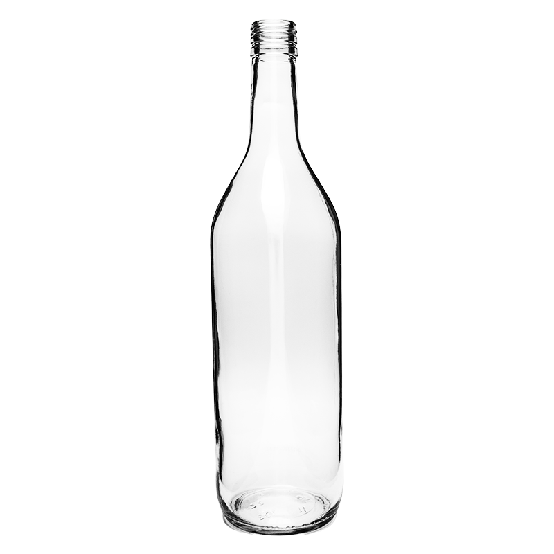 Weinbrandflasche | 1l | weiß | Schraubverschluss | PP | 31,5mm | OHNE Verschluss