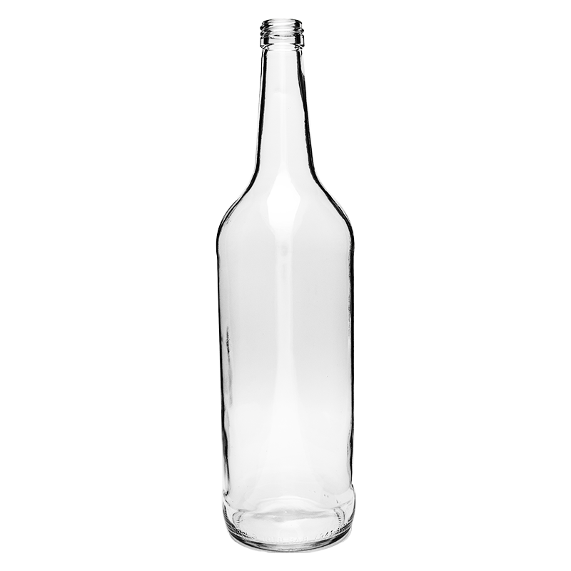 Weinbrandflasche |  1,0l | PP28 Mündung | weiß | OHNE VERSCHLUSS 