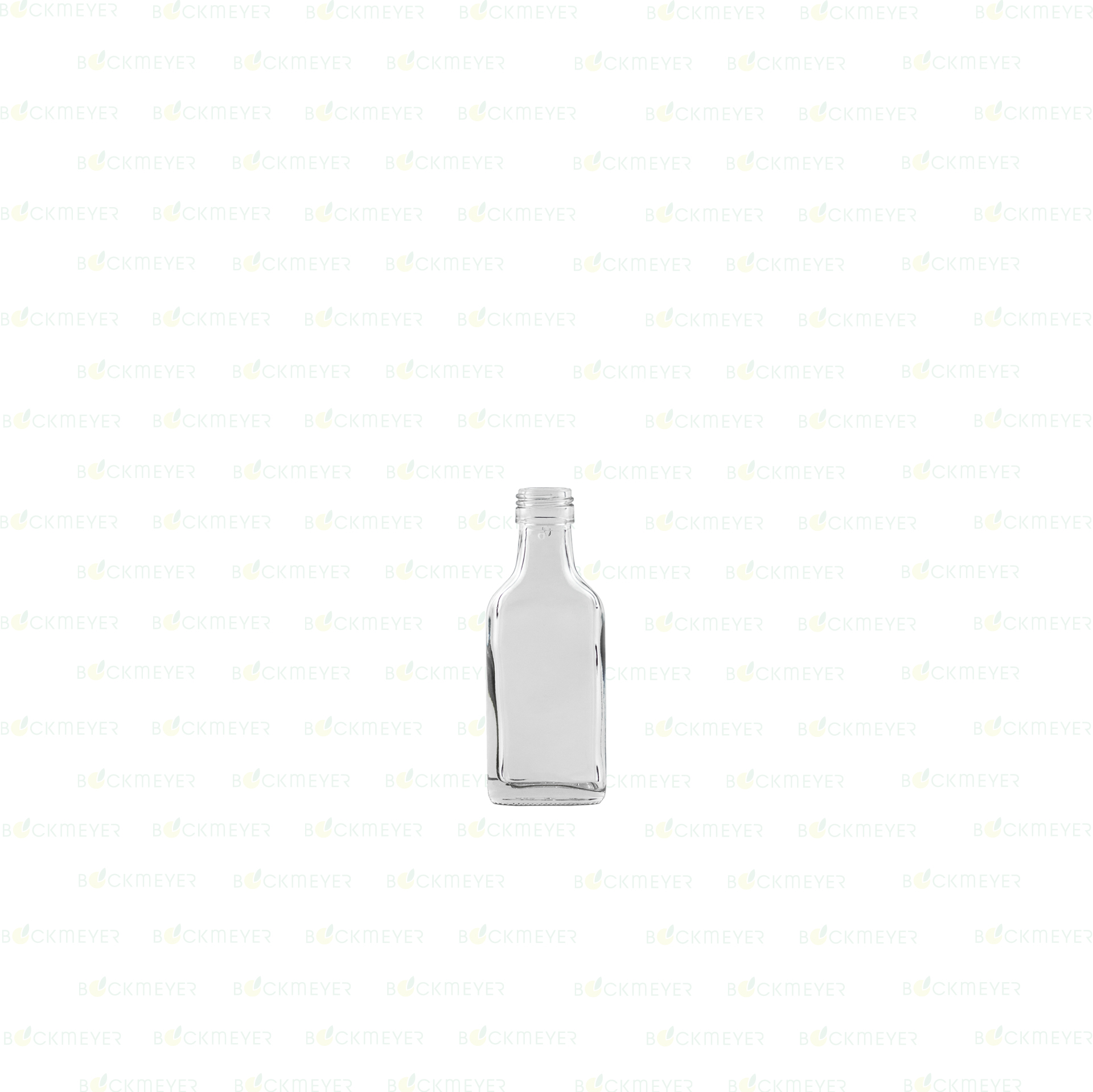 Portionsflasche 40 ml eckig-abgerundet, weiß (OHNE VERSCHLUSS)