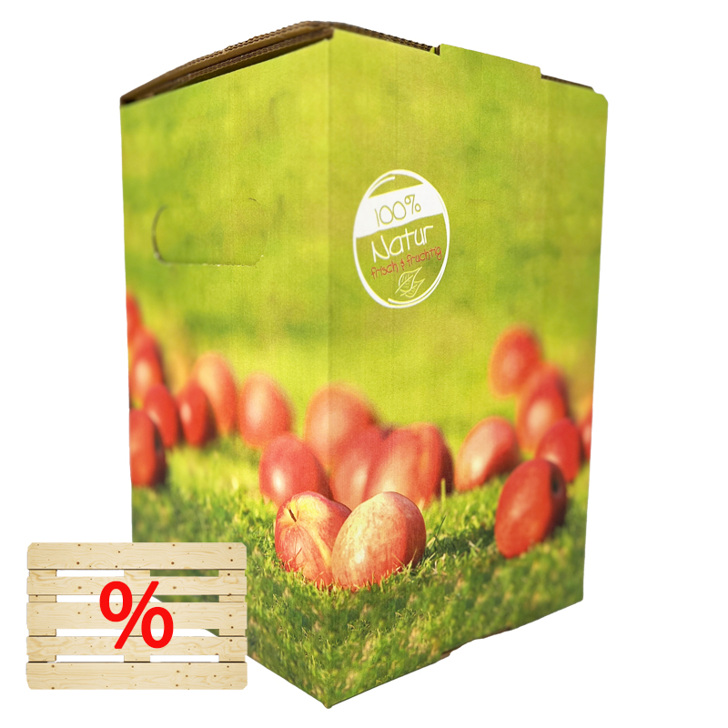 10l Bag in Box | KARTON | "Apfeldruck/Wiese" | Palette 400 Stk
