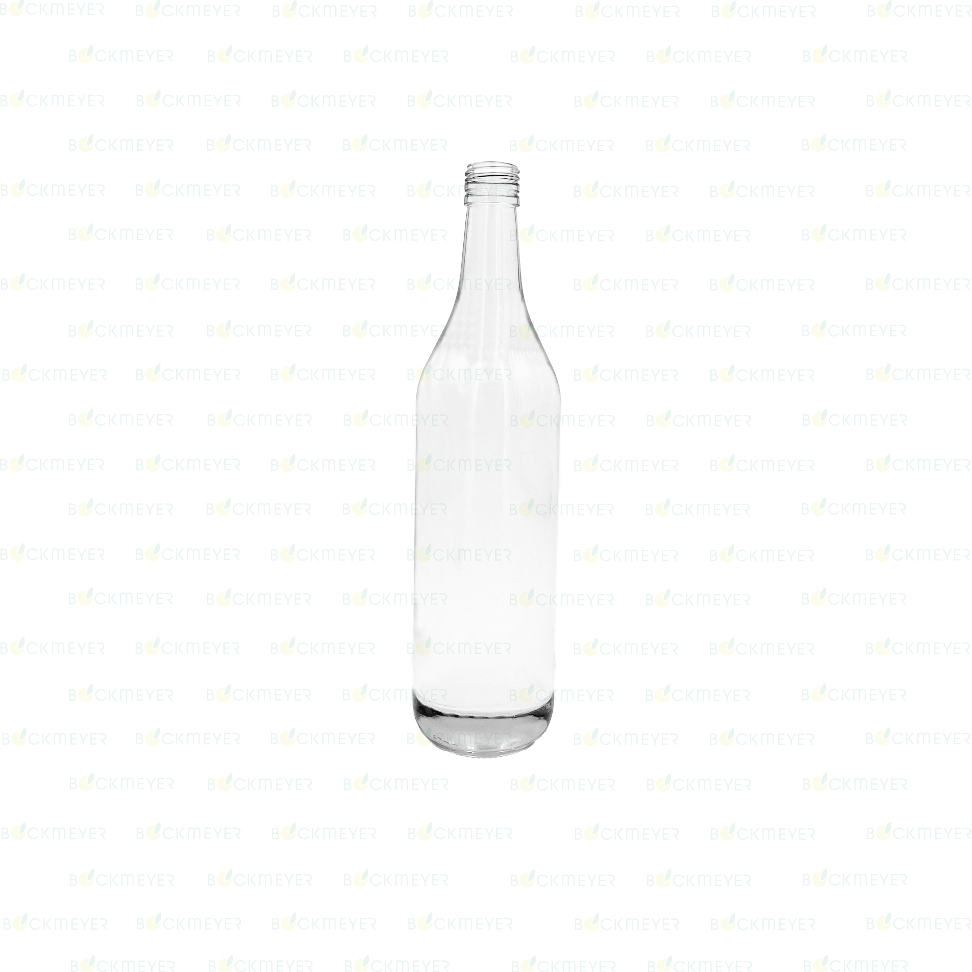 Weinbrandflasche 1,0 Liter, PP31,5, weiß (Schraubverschluss PP 31,5) (OHNE VERSCHLUSS)