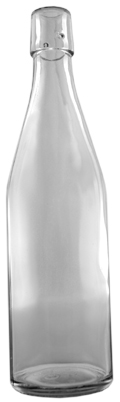 Taschenflasche mit Bügelverschluss 500ml, weiß
