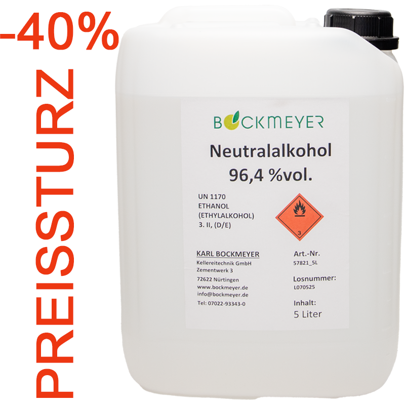 Neutralalkohol | mind. 96% vol Alk.  | 5l Kanister
