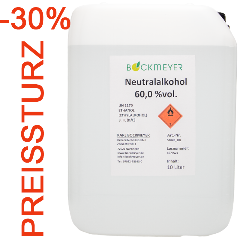 Neutralalkohol | 60% vol Alk. | 10l Kanister