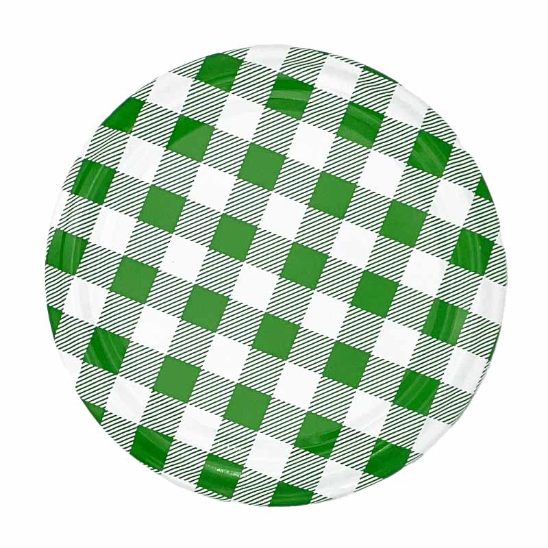 Twist-off Verschluss | 82mm | weiß / grün kariert