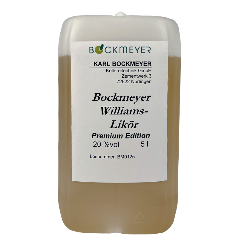 Bockmeyer Williamslikör"Premium" 20% vol., 5 l