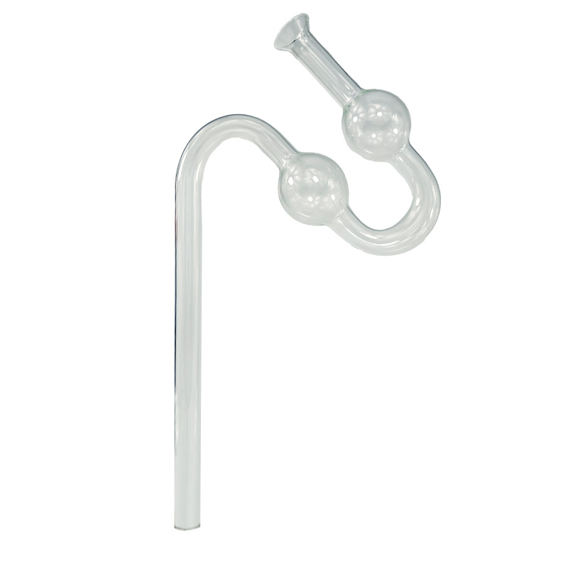 1x Gährröhre | 2 Kugeln | Glas | liegend-schräg | 18mm Schaft 