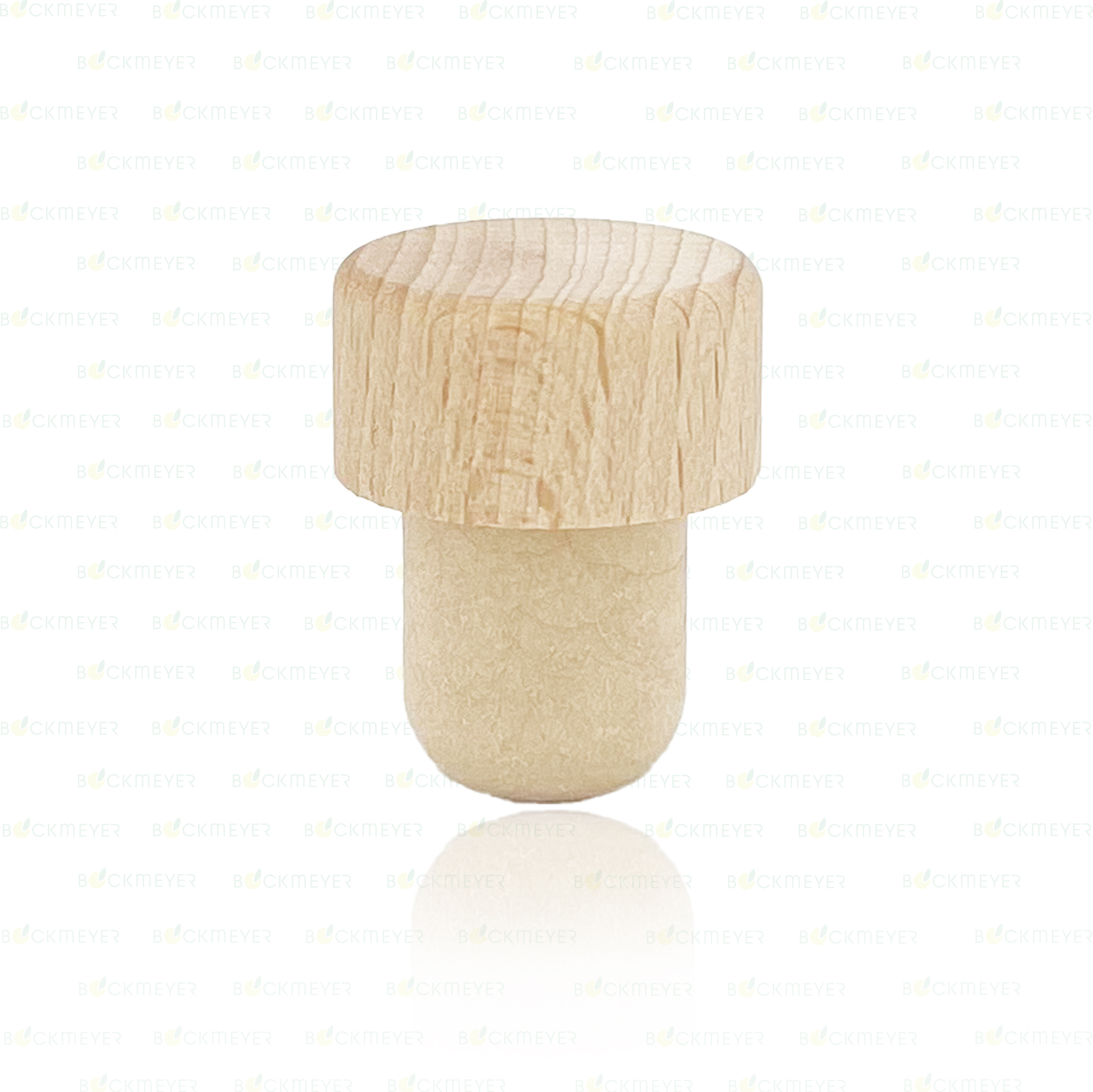 Holzgriffkorken | 19,5mm | Holzgriff: Buche | Stopfen aus PE