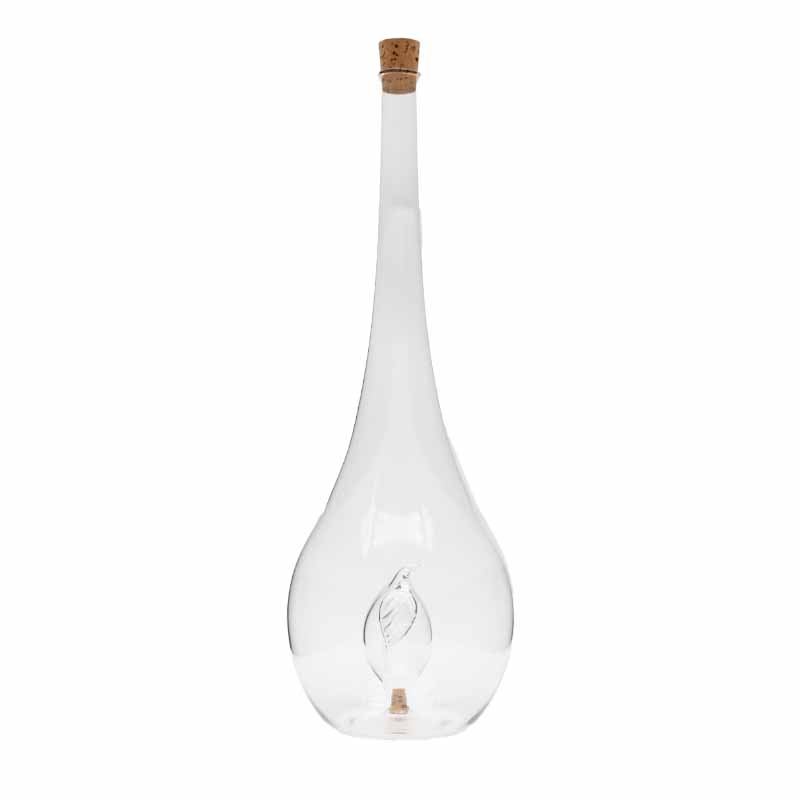 mundgeblasene Karaffe | 500ml | mit Zwetschge | inkl. 2 Spitzkorken