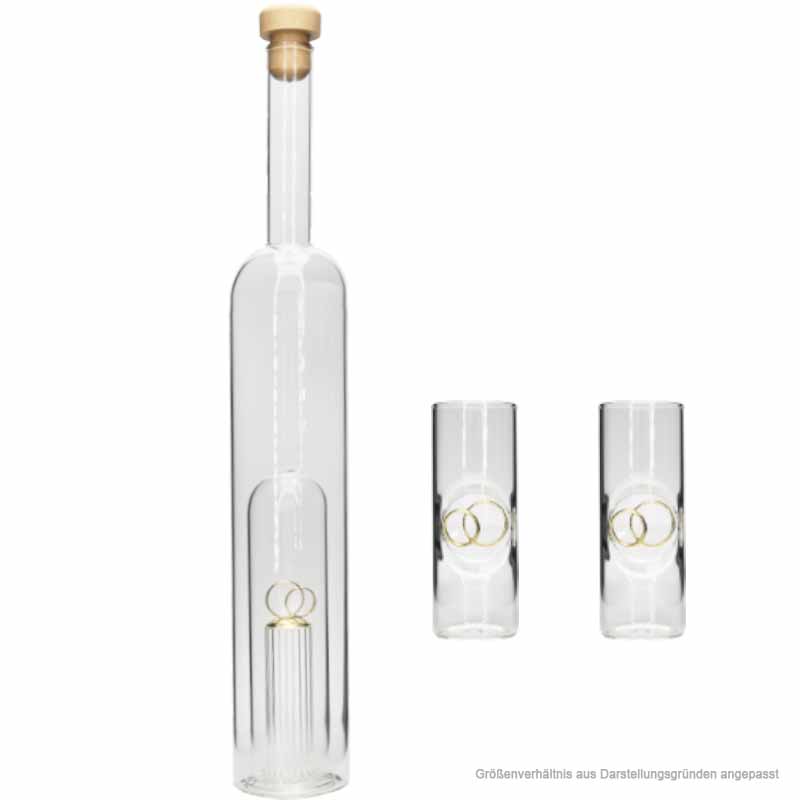 mundgeblasene Flasche | 350ml | Hochzeitsflasche | mit Spitzkorken