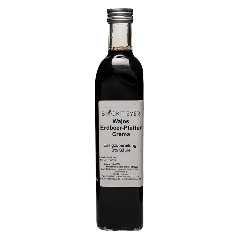 500ml Erdbeer-Pfeffer Crema 3% Säure