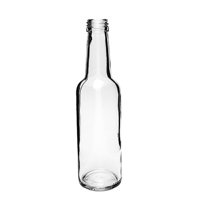 Geradhals Flasche | 250ml | PP28 Mündung | OHNE VERSCHLUSS