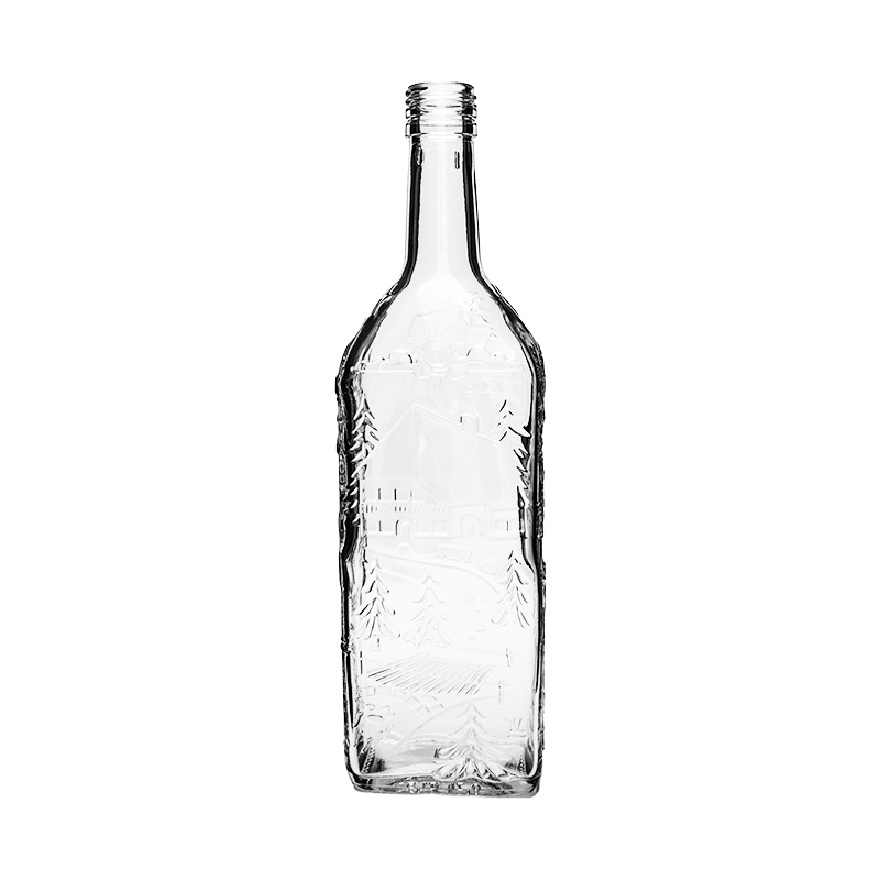 Kirschwasserflasche | Schwarzwaldmotiv | 700ml | PP31,5 Mündung | OHNE VERSCHLUSS