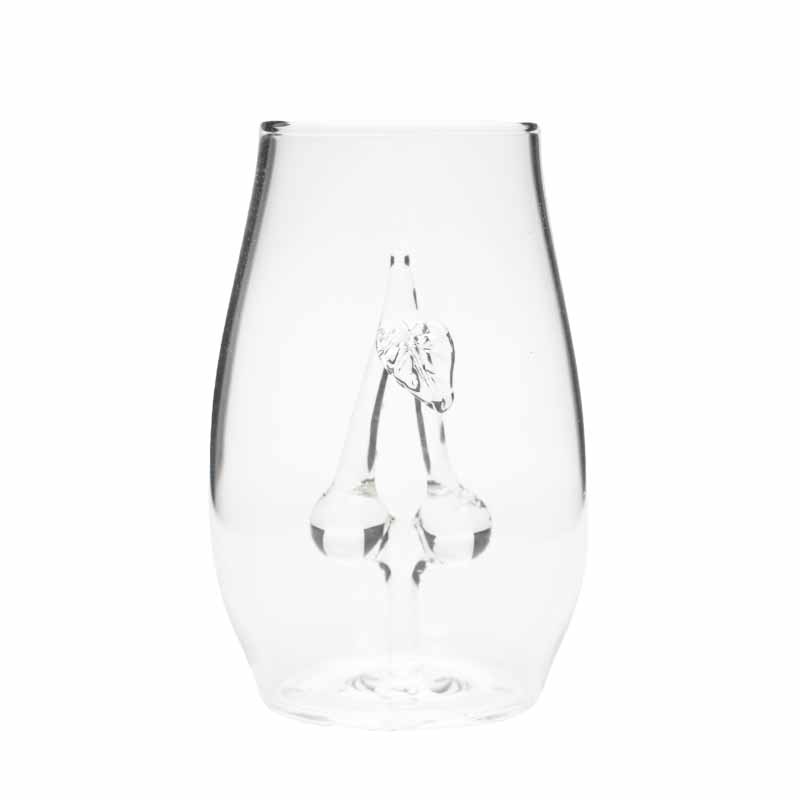 mundgeblasenes Schnapsglas | Kirsche | konische Ausführung
