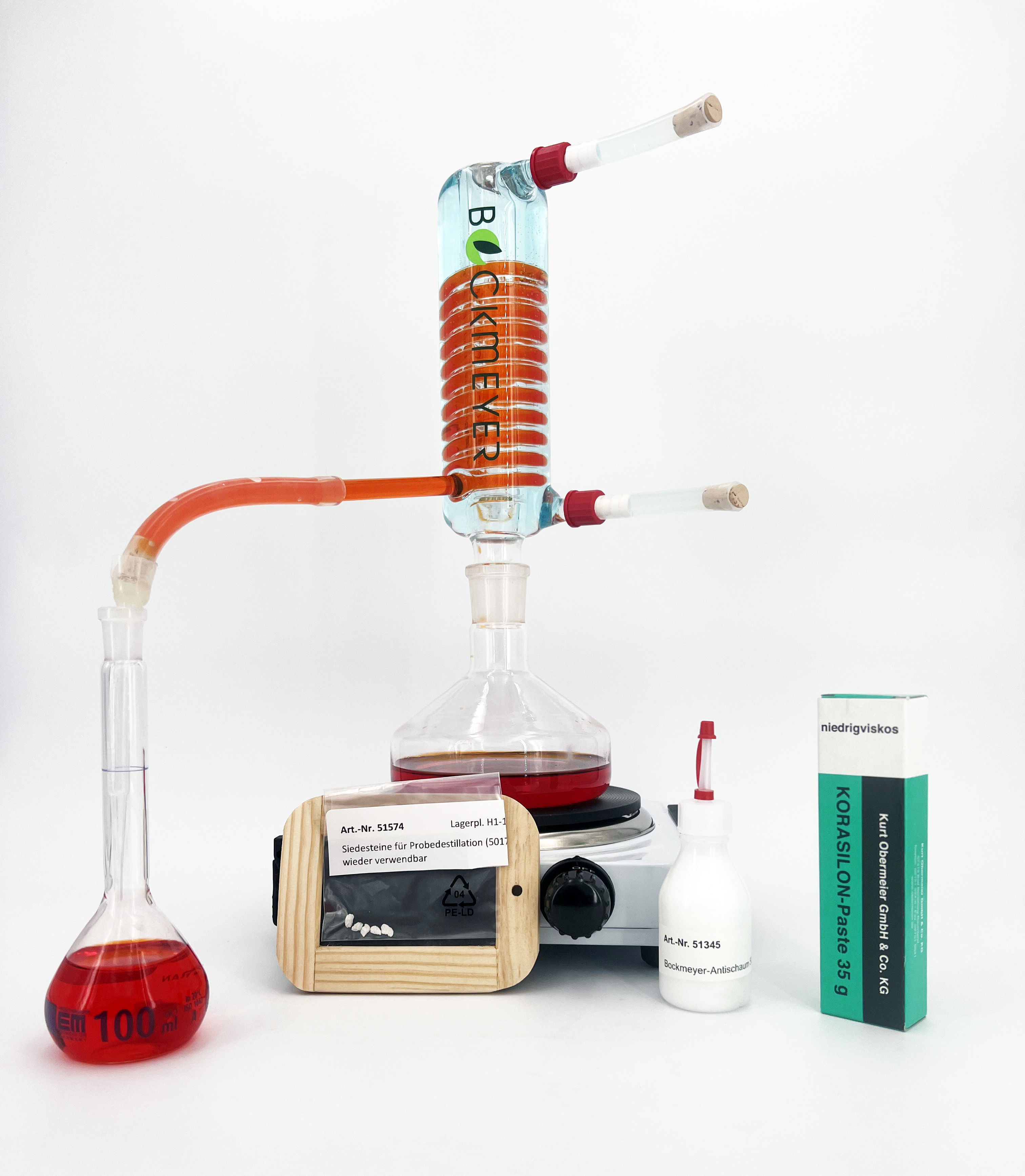 Bockmeyer Probedestillationsapparatur zur Alkoholbestimmung (ohne Herdplatte)