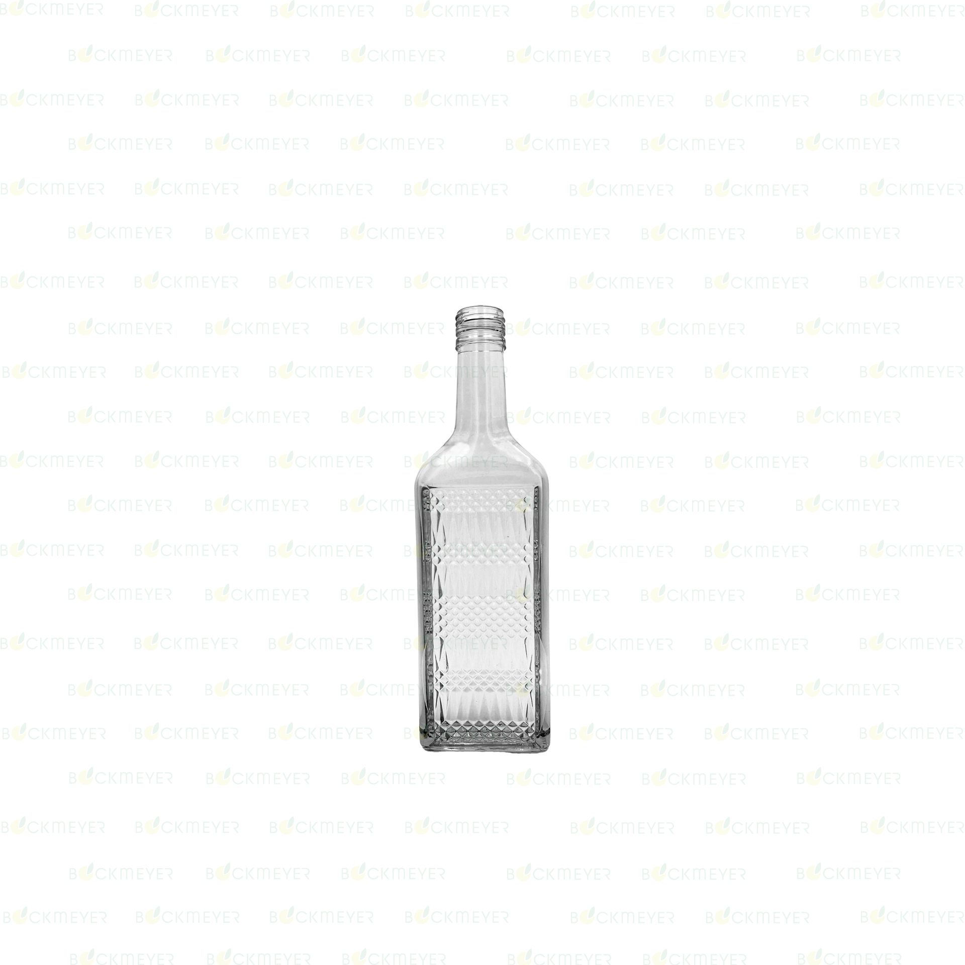 Kirschwasserflasche Reliefmotiv 0,5 Liter, weiß (OHNE VERSCHLUSS)