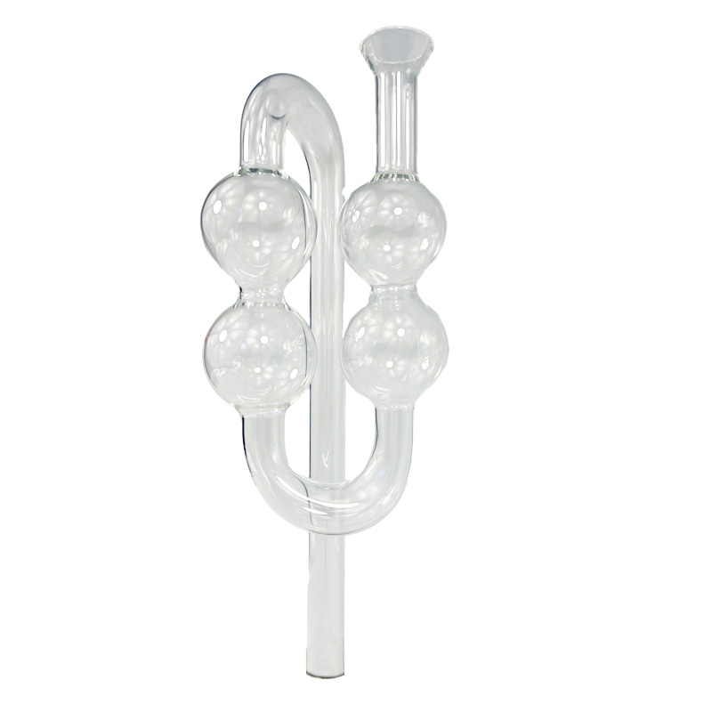1x Gährröhre | 4 Kugeln | Glas | stehend | 18mm Schaft