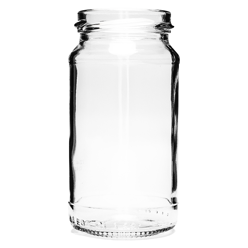 Weithalsglas | 212ml hoch | rund | TO 53mm | OHNE VERSCHLUSS