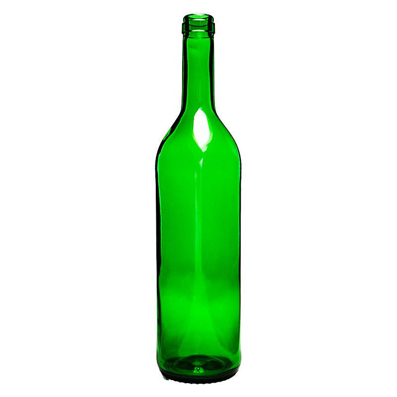 Weinflasche Bordeaux | 750ml | Korkmündung | grün | OHNE VERSCHLUSS