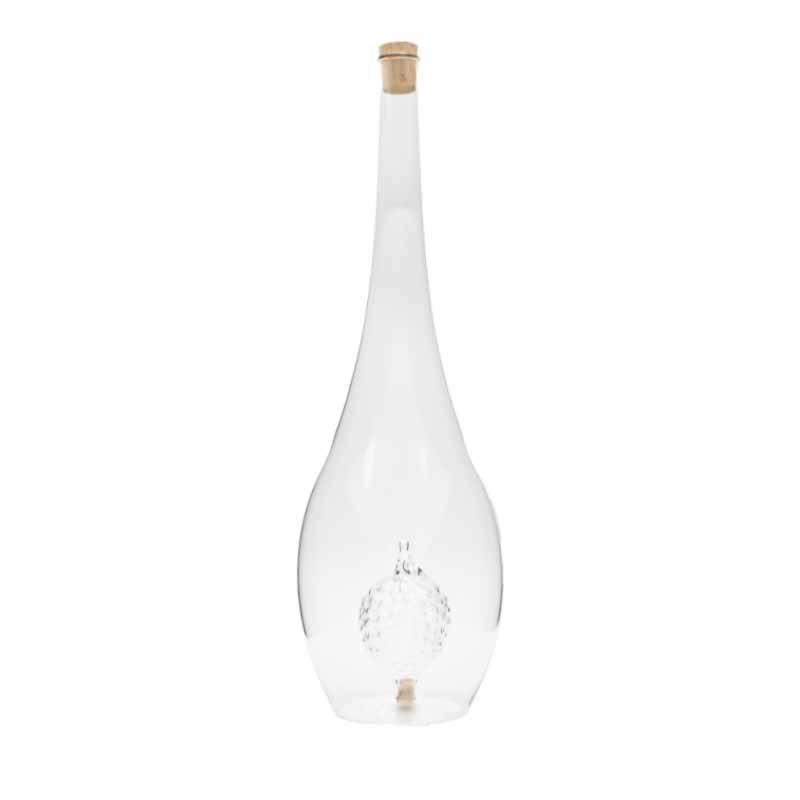 mundgeblasene Karaffe | 500ml | mit Himbeere | inkl. 2 Spitzkorken