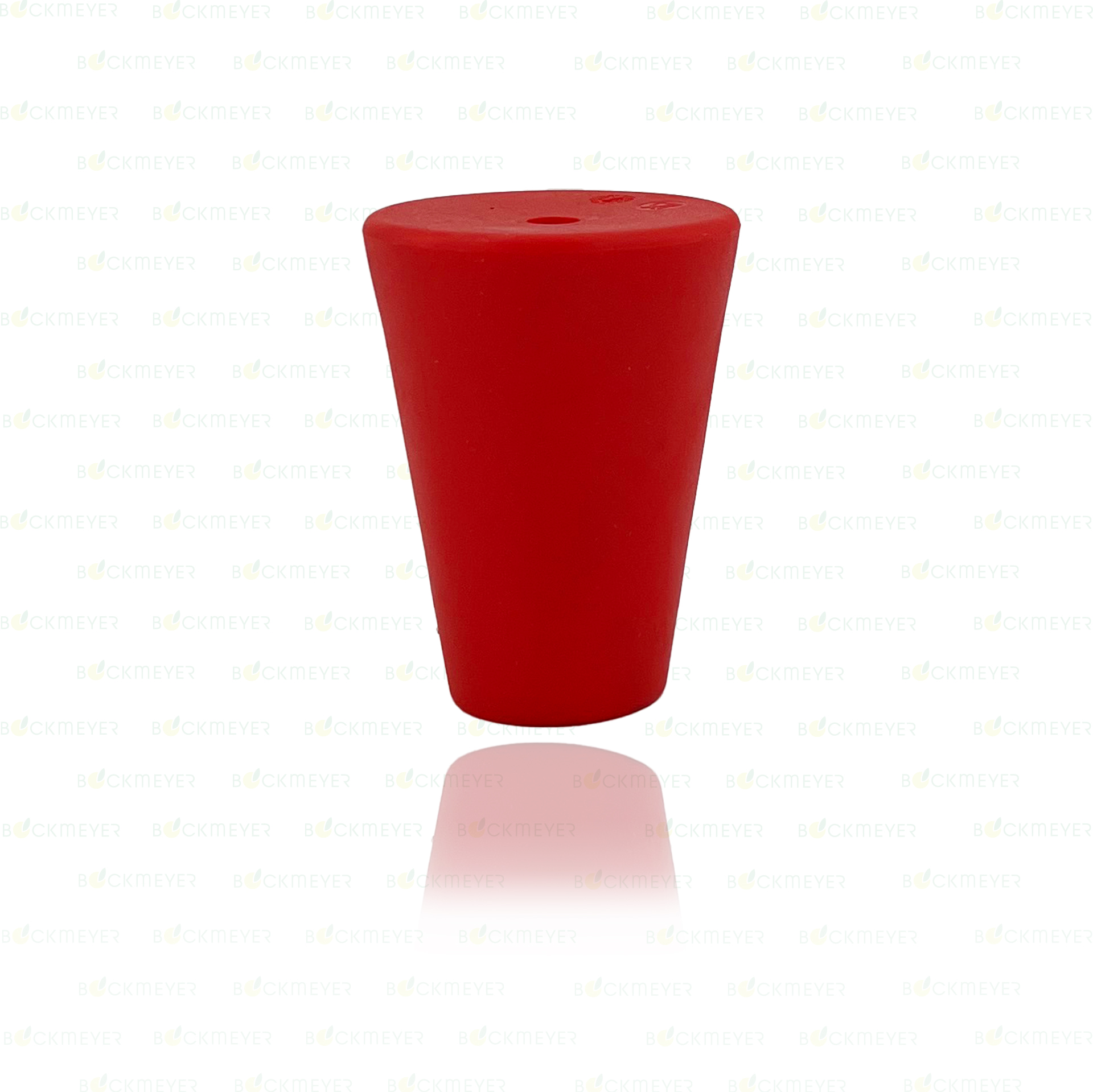 Gummistopfen | 60mm/35mm H=80mm | 9mm Bohrung | für 54 Liter Glasballon | rot