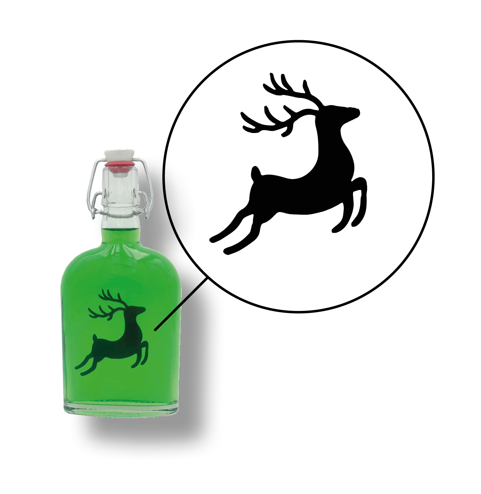 Weihnachts-Plot "Rentier 2" mittel | ca. 5,0cm hoch; 5,0cm breit