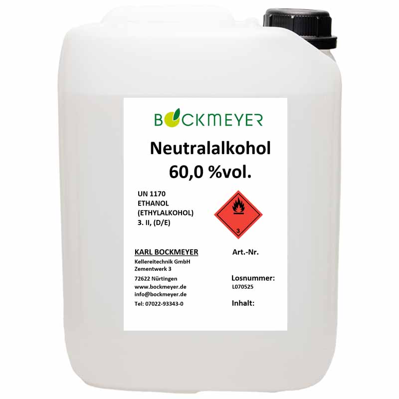 10l | Neutralalkohol | 60% vol. Alk.