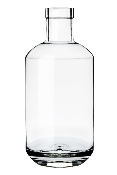 GIN Flasche, rund 0,5 Liter, weiß (OHNE VERSCHLUSS)