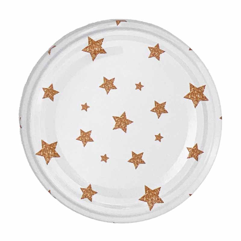 Twist-off Verschluss | 82mm | Weihnachts-Sterne gold