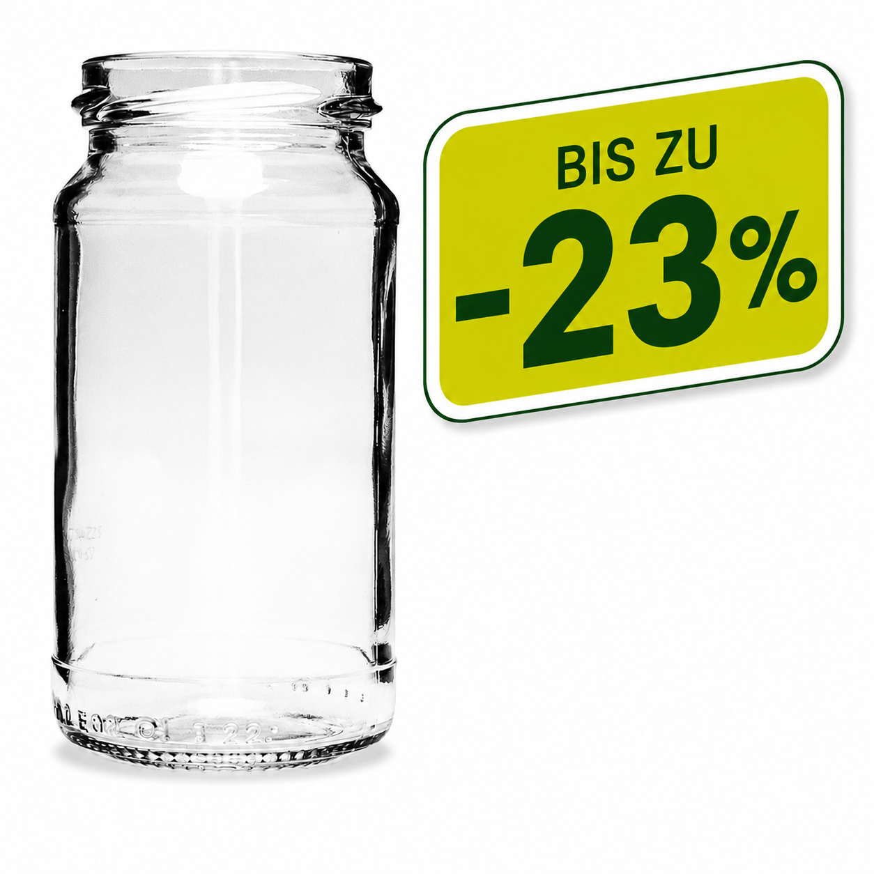 Weithalsglas | 212ml | hoch | weiß | TO | 53mm | OHNE Verschluss