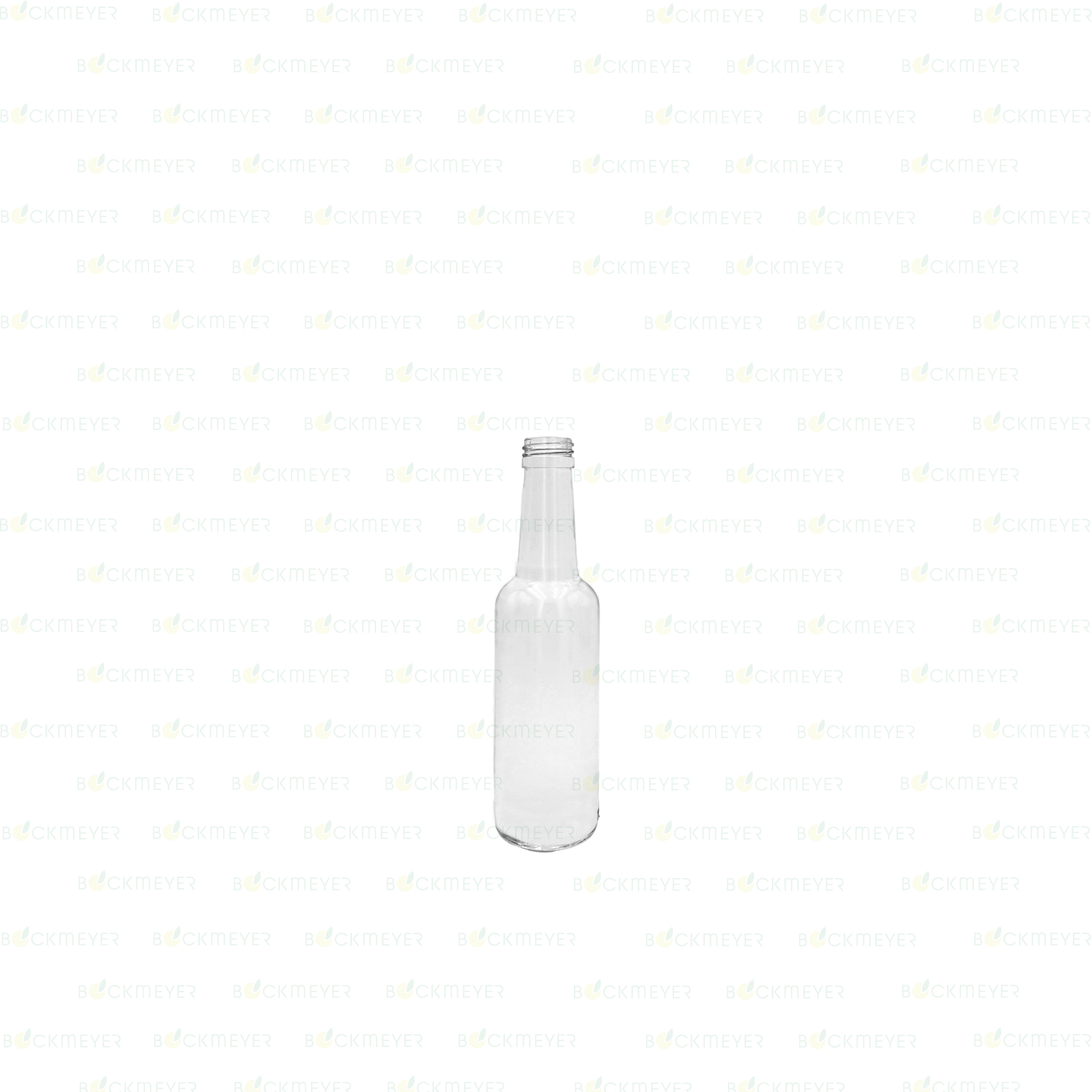 Geradhals Flasche 0,25 Liter, weiß (OHNE VERSCHLUSS)