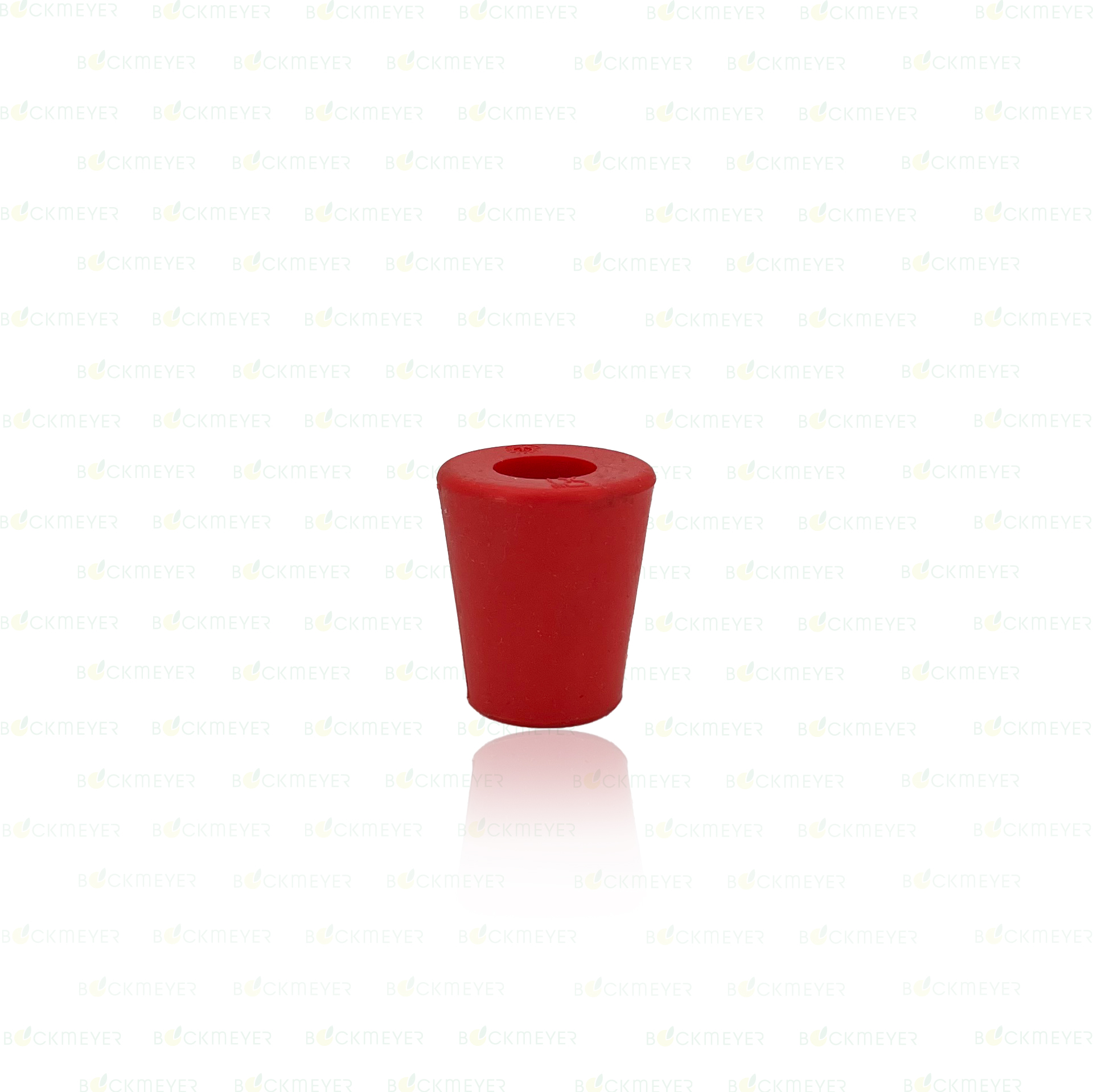 Gummistopfen | 33mm/25mm H=40mm | 17mm Bohrung | für 5 Liter Glasballon | rot