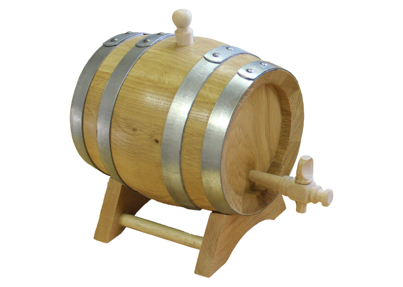 Holzfass | 2l | aus Eichenholz | neu | nicht vorbelegt | Toastung: medium