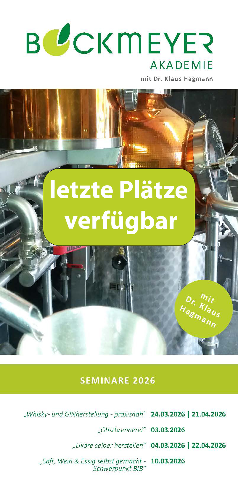 24.03.2026 | Whisky- und Ginherstellung | PRAXISNAH | SEMINAR