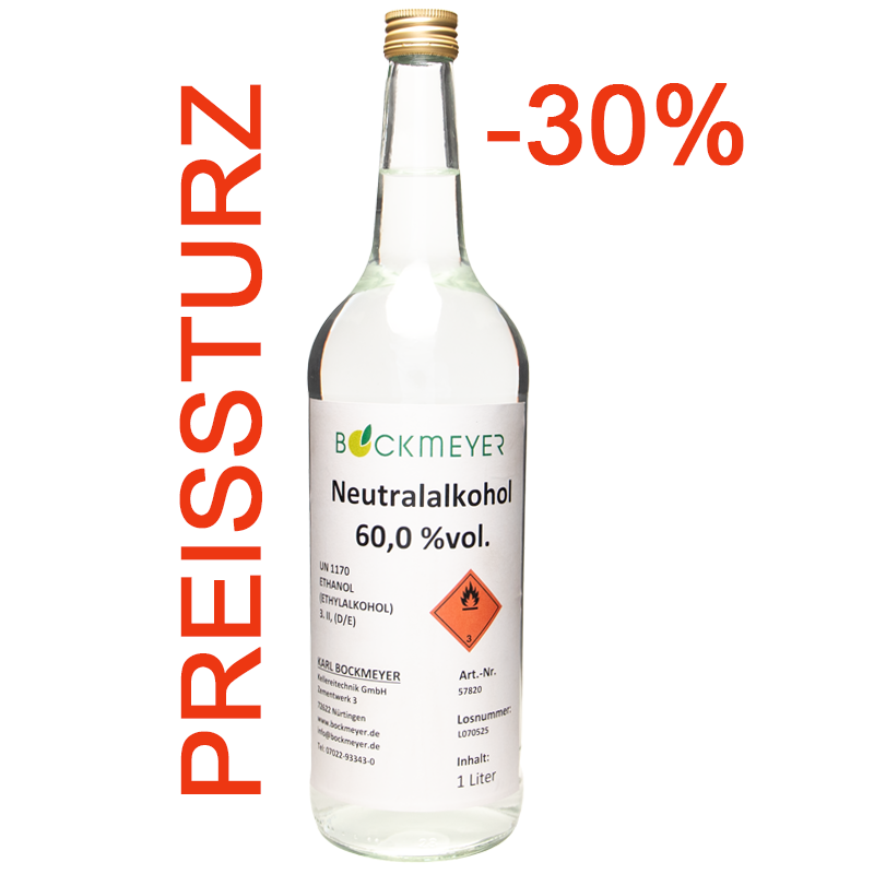 Neutralalkohol | 60% vol Alk. | 1l Flasche