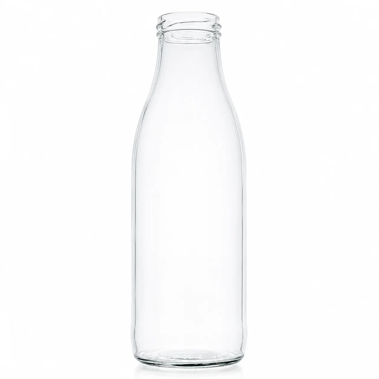 Fruchtsaftflasche | 750ml | Weithals | weiß | TO | 48mm | OHNE Verschluss