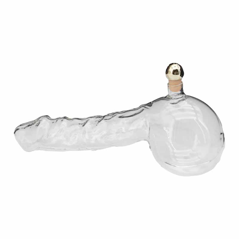 mundgeblasene Flasche | 350ml | Penis | mit Spitzkorken