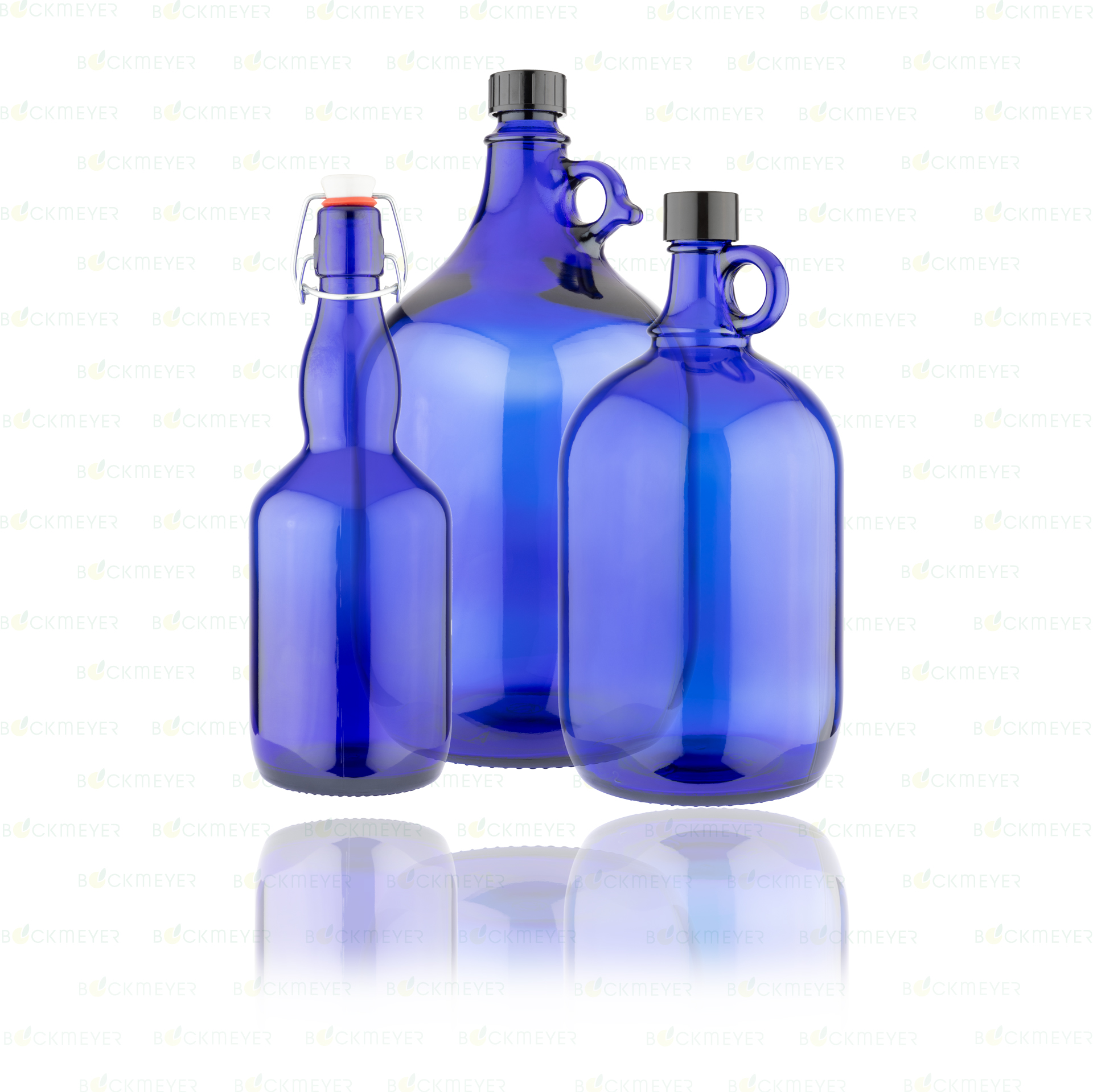 Henkelflasche | 2l | blau | Schraubverschluss | PP | 31,5mm | OHNE Verschluss