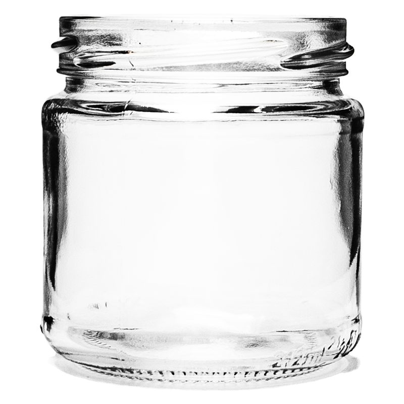 Weithalsglas | 212ml  nieder | rund | TO 66mm | OHNE VERSCHLUSS